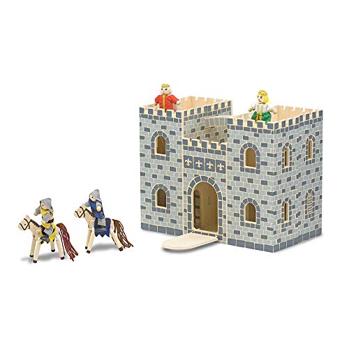 Melissa & Doug- Fold and go Castillo, Color Gris (13702) Melissa & Doug- Fold and go Castillo, Color Gris (13702)