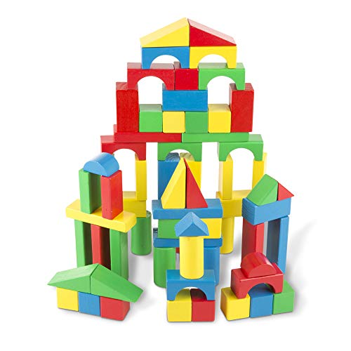 Melissa & Doug Piece Wood Blocks Set Bloques de Madera 100 Piezas, Multicolor (96062) Melissa & Doug Piece Wood Blocks Set Bloques de Madera 100 Piezas, Multicolor (96062)
