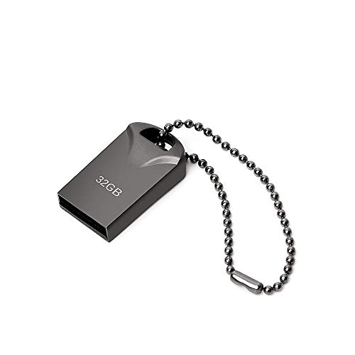 Memorias USB 32GB, Mini Pen Drive 32GB USB Stick Metal Impermeable USB Flash Drive 32 GB con Llavero Colgante para Almacenamiento de Datos Externo Memorias USB 32GB, Mini Pen Drive 32GB USB Stick Metal Impermeable USB Flash Drive 32 GB con Llavero Colgante para Almacenamiento de Datos Externo