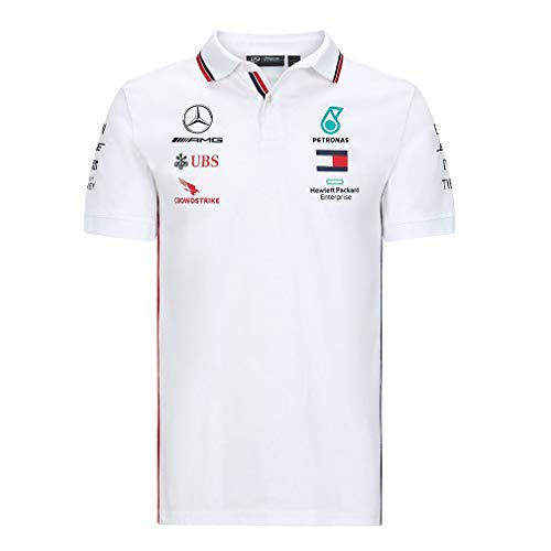 Mercedes-Benz Mercedes AMG Petronas Team Poloshirt Camisa de Polo, Blanco, Blanca, M para Hombre Mercedes-Benz Mercedes AMG Petronas Team Poloshirt Camisa de Polo, Blanco, Blanca, M para Hombre