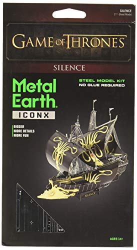 Metal Earth- Tierra de Metal, Color Greyjoy Ship Silence (Fascinations ICX126)