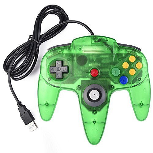 miadore N64 - Controlador clásico con Cable, Retro N 64 N64 USB Controladores PC Gamepad Joystick para Windows PC Mac Raspberry Pie (Verde Claro) miadore N64 - Controlador clásico con Cable, Retro N 64 N64 USB Controladores PC Gamepad Joystick para Windows PC Mac Raspberry Pie (Verde Claro)