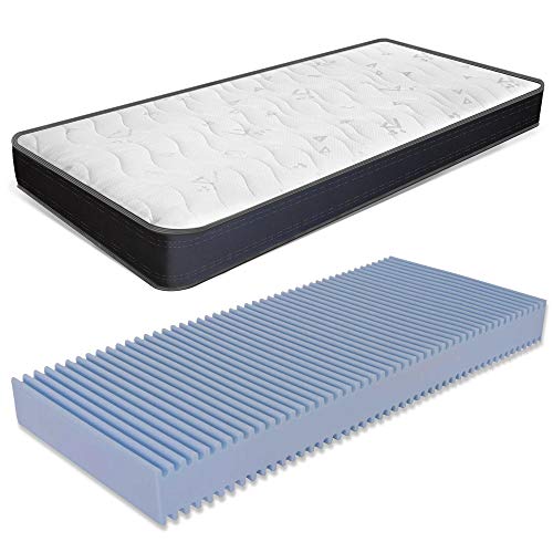 MiaSuite - Colchón ortopédico Summit de una plaza - Fabricado en espuma de poliuretano expandido WaterFoam - Transpirable - Alto 13 cm - Medidas 90 x 190 cm MiaSuite - Colchón ortopédico Summit de una plaza - Fabricado en espuma de poliuretano expandido WaterFoam - Transpirable - Alto 13 cm - Medidas 90 x 190 cm