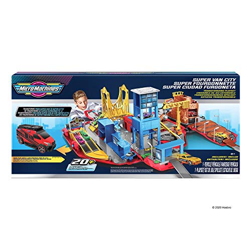 Micro Machines MMW0042 Super Van City - Juego de 20 Zonas de Juego + 3 vehículos exclusivos