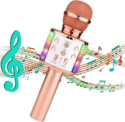 Micrófono Karaoke Bluetooth,Micrófono Inalámbrico Bluetooth Karaoke portatil con Luz LED Micrófono Infantil con Cantar y Grabación,Regalo Niños,Fiesta Microfono Karaoke para PC/Teléfono Inteligente Micrófono Karaoke Bluetooth,Micrófono Inalámbrico Bluetooth Karaoke portatil con Luz LED Micrófono Infantil con Cantar y Grabación,Regalo Niños,Fiesta Microfono Karaoke para PC/Teléfono Inteligente