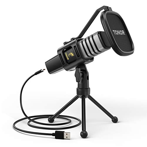 Micrófono USB de Condensador TONOR para Ordenadores PC, Micrófono con Soporte de Trípode, Filtro Antipop, Soporte Gaming, Streaming, Podcasts, YouTube, Locución, Skype, Twitch, Discord, modelo TC30 Micrófono USB de Condensador TONOR para Ordenadores PC, Micrófono con Soporte de Trípode, Filtro Antipop, Soporte Gaming, Streaming, Podcasts, YouTube, Locución, Skype, Twitch, Discord, modelo TC30