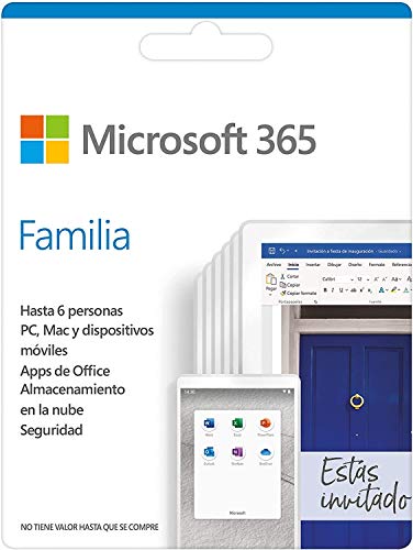 Microsoft 365 Familia | Suscripción anual | Para 6 PCs o Macs, 6 tabletas incluyendo iPad, Android, o Windows, además de 6 teléfonos | Box Microsoft 365 Familia | Suscripción anual | Para 6 PCs o Macs, 6 tabletas incluyendo iPad, Android, o Windows, además de 6 teléfonos | Box