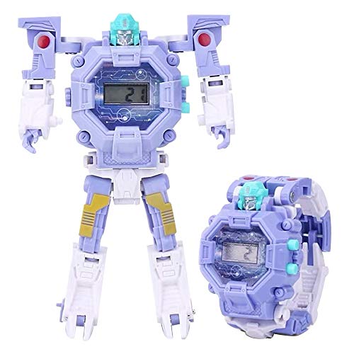 Millya Kids 2 In 1 Multifunction Transform Robot Watch Electronic Wrist Watch Transformers Toys