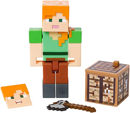 Minecraft Alex, figura de acción con libro de historietas para niños y niñas +6 años (Mattel GCC12) Minecraft Alex, figura de acción con libro de historietas para niños y niñas +6 años (Mattel GCC12)