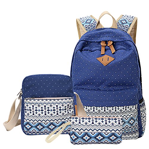 MingTai Backpack Mochilas Escolares Mujer Mochila Escolar Lona Bolsa Casual Para Chicas Bolsa De Hombro Mensajero Billetera Zafiro MingTai Backpack Mochilas Escolares Mujer Mochila Escolar Lona Bolsa Casual Para Chicas Bolsa De Hombro Mensajero Billetera Zafiro