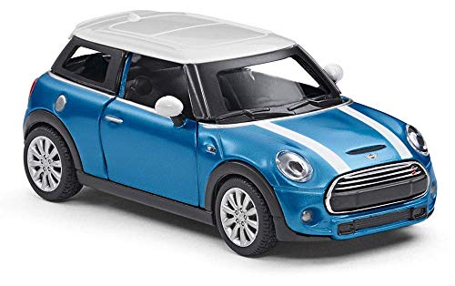 Mini Cooper S - Coche en miniatura (escala 1:36), color azul