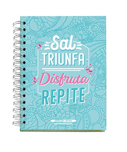 Miquelrius - Agenda Anual 2021 Miss Borderlike - Español, Semana Vista, Tamaño 155 X 213 Mm (~A5), Papel 90G, Cubierta Rígida Cartón Forrado, Color Lila, Disfruta Repite Miquelrius - Agenda Anual 2021 Miss Borderlike - Español, Semana Vista, Tamaño 155 X 213 Mm (~A5), Papel 90G, Cubierta Rígida Cartón Forrado, Color Lila, Disfruta Repite