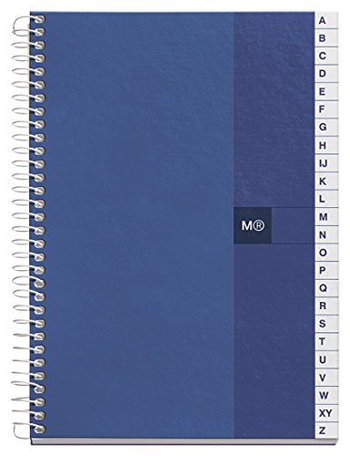 Miquelrius - Indice Cromatic, Tamaño 4º, 100 hojas, Cuadrícula 5 mm, Con Indice Alfabético, Tapa de cartoncillo color azul Miquelrius - Indice Cromatic, Tamaño 4º, 100 hojas, Cuadrícula 5 mm, Con Indice Alfabético, Tapa de cartoncillo color azul