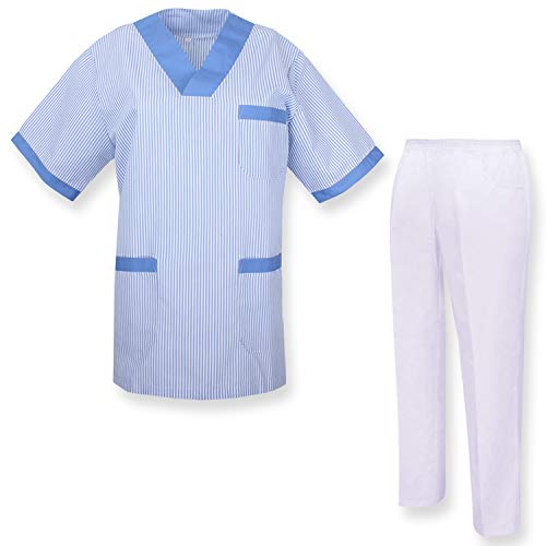 MISEMIYA - Casaca Y PANTALÓN Sanitarios Unisex Uniformes Sanitarios MÉDICOS - L, Conjuntos Sanitarios T817-4 Celetes MISEMIYA - Casaca Y PANTALÓN Sanitarios Unisex Uniformes Sanitarios MÉDICOS - L, Conjuntos Sanitarios T817-4 Celetes