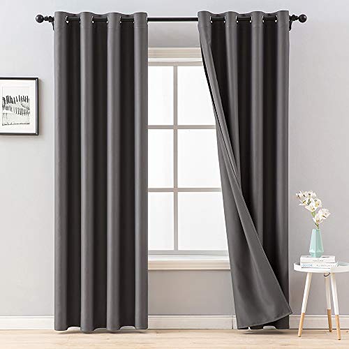 MIULEE 2 Piezas de Cortinas Opacas Resistente al Calor y La Luz para Salón Dormitorio Cortina Gruesa y Suave para Oficina Moderna Decorativa Reducción de Ruido Gris 140x245cm MIULEE 2 Piezas de Cortinas Opacas Resistente al Calor y La Luz para Salón Dormitorio Cortina Gruesa y Suave para Oficina Moderna Decorativa Reducción de Ruido Gris 140x245cm