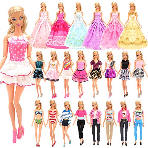 Miunana 18 Accesorios Seleccionados Al Azar para 11.5 Pulgada 30CM Muñeca: 2 Vestidos de Moda + 2 Blusas + 2 Pantalones + 2 Vestidos De Novia + 2 Trajes De Baño + 10 PCS Zapatos Miunana 18 Accesorios Seleccionados Al Azar para 11.5 Pulgada 30CM Muñeca: 2 Vestidos de Moda + 2 Blusas + 2 Pantalones + 2 Vestidos De Novia + 2 Trajes De Baño + 10 PCS Zapatos