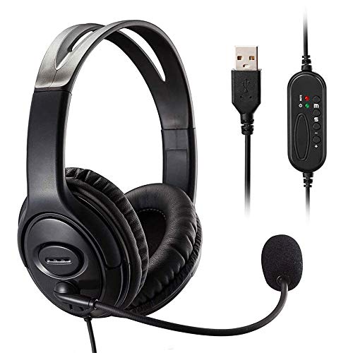 MKTBA Auriculares para Ordenador, Auriculares para PC, Auriculares USB Ultra cómodos con micrófono con cancelación de Ruido y Controles de Audio, Voz más Clara súper livianos estéreo (Black) MKTBA Auriculares para Ordenador, Auriculares para PC, Auriculares USB Ultra cómodos con micrófono con cancelación de Ruido y Controles de Audio, Voz más Clara súper livianos estéreo (Black)