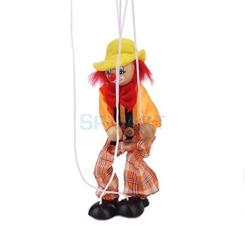 MMI-LX Lyrong - Marioneta de payaso de madera para niños (1 unidad)