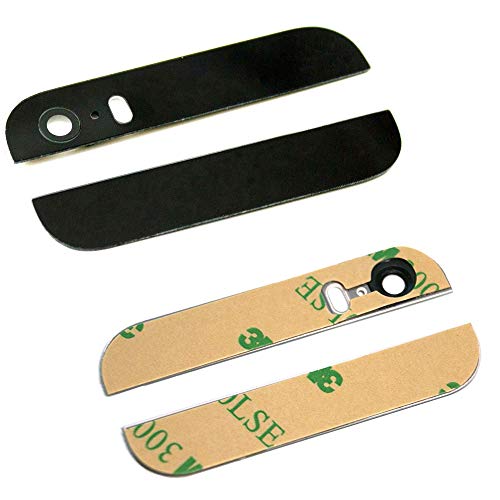 MMOBIEL Tapa/Carcasa Trasera Compatible con iPhone 5S / SE (Negro) -la Parte Superior e Inferior de Cristal Negro con Lente de cámara y Flash pre Instalado y Pegatinas Adhesivas 3M MMOBIEL Tapa/Carcasa Trasera Compatible con iPhone 5S / SE (Negro) -la Parte Superior e Inferior de Cristal Negro con Lente de cámara y Flash pre Instalado y Pegatinas Adhesivas 3M