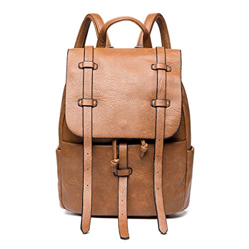 Mochila para Mujer Bolso Mujer Antirrobo, JOSEKO Mochila de Cuero Monedero Vintage Ligero Laptop Bolso de Escuela Mochila de Viaje Bolso Satchel