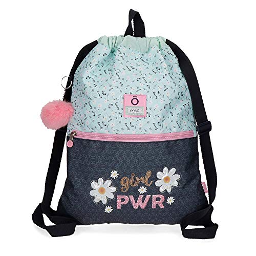 Mochila Saco Enso Girl Power, Azul, 35x46 cm Mochila Saco Enso Girl Power, Azul, 35x46 cm