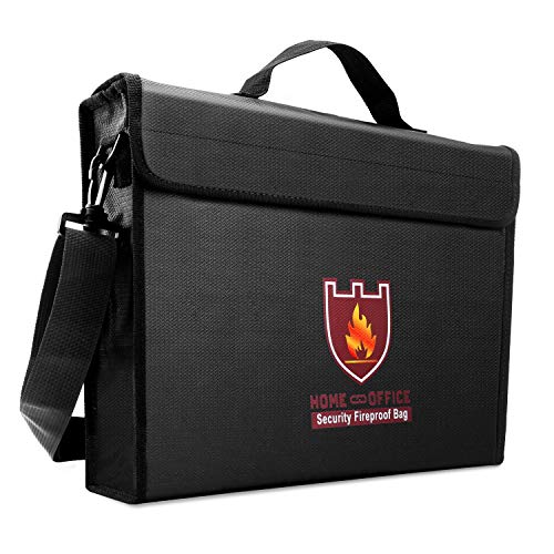 MoKo Impermeable Bolsa a Prueba de Fuego, Bolsa de Documento Grandes Carteras Monederos Anti-Fuego y Agua, Bolsa de Capacidad Grande para Maxima Protección, Talla L - Negro MoKo Impermeable Bolsa a Prueba de Fuego, Bolsa de Documento Grandes Carteras Monederos Anti-Fuego y Agua, Bolsa de Capacidad Grande para Maxima Protección, Talla L - Negro