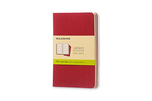 Moleskine CH113 - Set de 3 cuadernos, pocket 9 x 14, color rojo