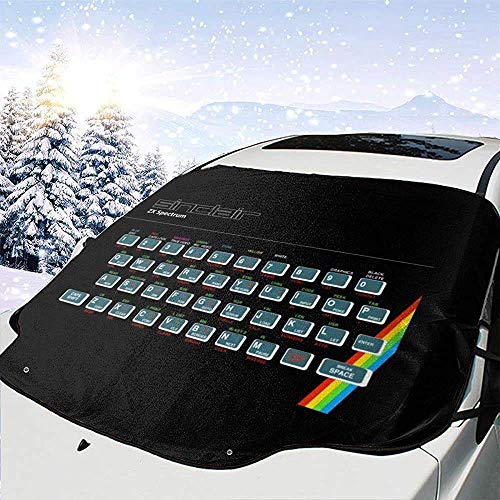 MOLLUDY Protector para Parabrisas Consola de Juegos Sinclair ZX Spectrum Protector para Parabrisas con imán Cubierta de Parabrisas Coche Protege de Rayos Antihielo y Nieve