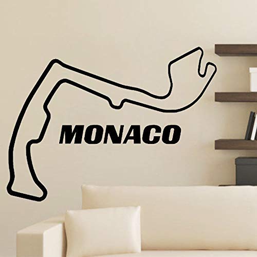 Monaco Race Track F1 Circuito Etiqueta De La Pared Decoración Para El Hogar Sala De Estar Dormitorio Niños Habitación Arte Murales Tatuajes De Pared 76 * 56Cm