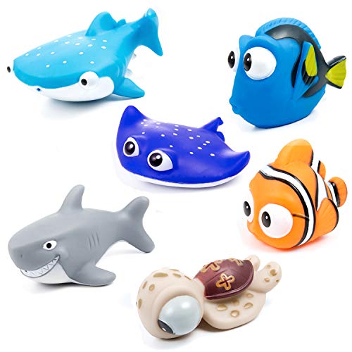 MOOKLIN Océano Squirting Juguete del Baño, 6 Piezas Juguetes de Natación del Flotante para Bebe Niños Agua Piscina Baño Playa MOOKLIN Océano Squirting Juguete del Baño, 6 Piezas Juguetes de Natación del Flotante para Bebe Niños Agua Piscina Baño Playa