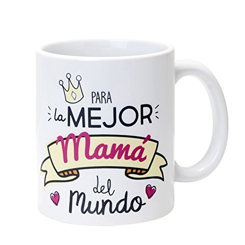 Mopec Taza Cerámica para la Mejor Mamá, Porcelana, Blanco, 8.1x8.1x9.5 cm Mopec Taza Cerámica para la Mejor Mamá, Porcelana, Blanco, 8.1x8.1x9.5 cm