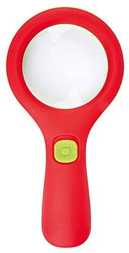 Moses - 16124 - Lupa con luz Krabbelkäfer para niños de a Partir de 3 años, con 3 ledes, Color Rojo y Verde Moses - 16124 - Lupa con luz Krabbelkäfer para niños de a Partir de 3 años, con 3 ledes, Color Rojo y Verde