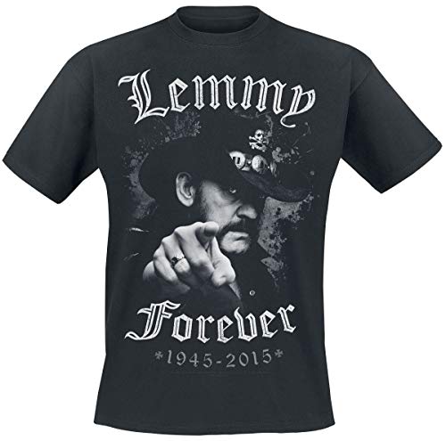 Motörhead Lemmy - Forever Hombre Camiseta Negro XL, 100% algodón, Regular