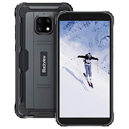 Móvil Resistente, Blackview BV4900 Pro Android 10, 5.7" HD+, 4GB+ 64GB, Batería 5580mAh Teléfono Robusto, IP68 Impermeable Smartphone 4G, 13MP+5MP, Dual SIM, GPS, NFC, OTG- Negro