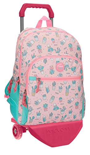 Movom Cactus Mochila Doble Compartimento con Carro Rosa 33x44x13,5 cms Poliéster 19.6L