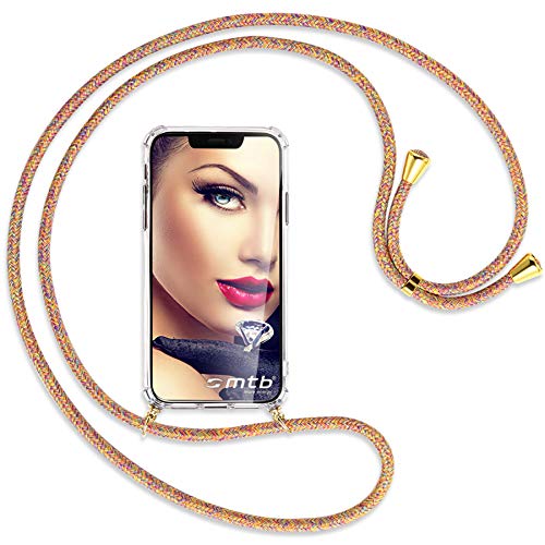 mtb more energy® Collar Smartphone para Sony Xperia L2, L2 Dual SIM (5.5'') - Rainbow/Oro - Funda Protectora ponible - Carcasa Anti Shock con Correa para Hombro mtb more energy® Collar Smartphone para Sony Xperia L2, L2 Dual SIM (5.5'') - Rainbow/Oro - Funda Protectora ponible - Carcasa Anti Shock con Correa para Hombro