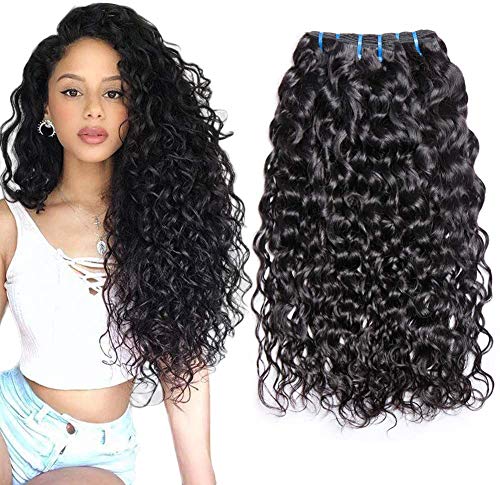 Musi pelo Brasileño humano Wave Wave 3 Bundles Grado 8A pelo Virgin cabello humano Weave 20 22 24 extensiones de cabello natural Black 95-100g / pc