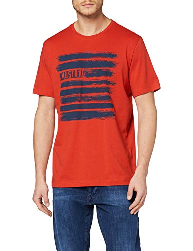 Mustang Alex C Print Camiseta, Rojo (Molten Lava 7179), Small para Hombre