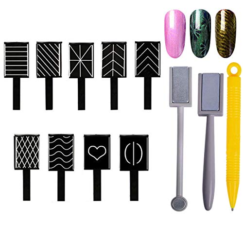 Mwoot 12 Unidades/set 3D del ojo de gato magnético empapa del polaco Gel Imán palillo de la manicura Herramientas Nail Art Magnet Tool Mwoot 12 Unidades/set 3D del ojo de gato magnético empapa del polaco Gel Imán palillo de la manicura Herramientas Nail Art Magnet Tool