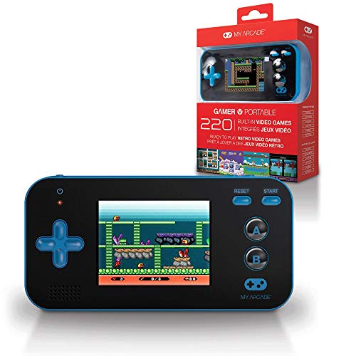 MY ARCADE Consola Marca Modelo DGUN-2888 Gamer V, Consola portátil para Juegos, de 8 bits, Incluye 200 Juegos incorporados, Color Azul