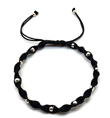 MYSTIC JEWELS - Pulsera Kabbalah de Hilo de Colores con Bolas, Amuleto, protección Mal de Ojo, Buena Suerte, Good Luck (Negro) MYSTIC JEWELS - Pulsera Kabbalah de Hilo de Colores con Bolas, Amuleto, protección Mal de Ojo, Buena Suerte, Good Luck (Negro)