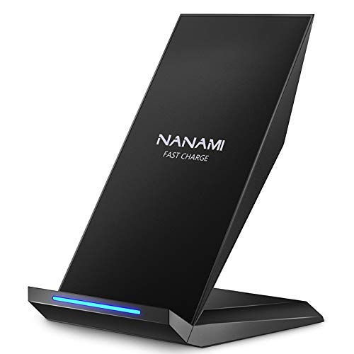 NANAMI Cargador Inalámbrico Rápido,Qi Inalámbrica Carga Rápida 10W y Estándar 7.5W para iPhone 12/11/11 Pro/XS/XS MAX/XR/X/8 Plus/8,Wireless Quick Charger para Samsung Galaxy S20 S10 S9 S8 S8 Plus etc