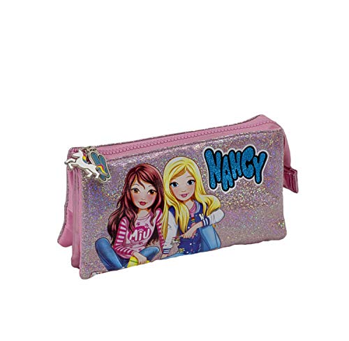 Nancy - Estuche Escolar Triple con Materiales Premium para niños y niñas a Partir de 3 años (Famosa 700016026)