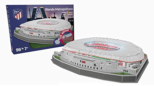NANOSTAD Estadio Wanda Metropolitano LED Edition (Club Atletico de Madrid) Puzzle 3D (Producto Oficial Licenciado)