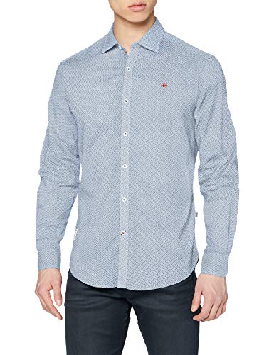 Napapijri Gruaro Camisa, Multicolor (Blue Fantasy Leaves Fo1 Fo11), Small para Hombre Napapijri Gruaro Camisa, Multicolor (Blue Fantasy Leaves Fo1 Fo11), Small para Hombre