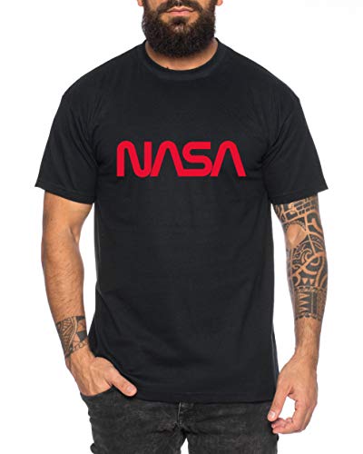 NASA Worm - Camiseta de Hombre Astronaut Space Rocket Moon Insignia Space Raumfahrt Astronaut Nerd, Farbe2:Negro, Größe2:XXX-Large NASA Worm - Camiseta de Hombre Astronaut Space Rocket Moon Insignia Space Raumfahrt Astronaut Nerd, Farbe2:Negro, Größe2:XXX-Large