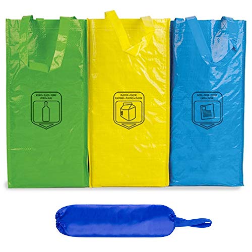 Natuiahan 3 Bolsas de Reciclaje Duraderas Robustas, Prácticas y Fáciles de Limpiar y Transportar. Incluye una Bolsa de Reciclaje para Almacenar Bolsas de Plástico Natuiahan 3 Bolsas de Reciclaje Duraderas Robustas, Prácticas y Fáciles de Limpiar y Transportar. Incluye una Bolsa de Reciclaje para Almacenar Bolsas de Plástico
