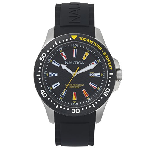 Nautica Reloj Analogico para Hombre de Cuarzo con Correa en Silicona NAPJBC003