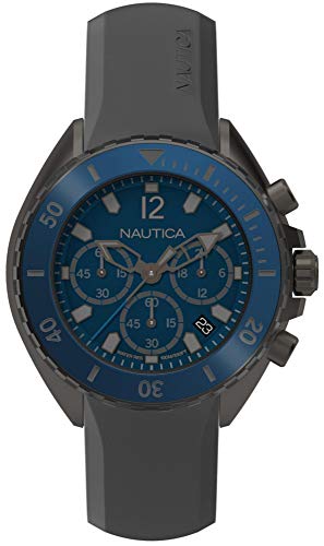 Nautica Reloj Cronógrafo para Hombre de Cuarzo con Correa en Silicona NAPNWP003