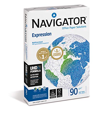 NAVIGATOR Expression - Paquete de 500 folios de papel de oficina 90 g/m² A3, color blanco